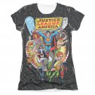 Justice League Stars Sublimation Juniors T-Shirt White