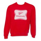 Miller High Life Logo Crew Neck Mens Sweatshirt Red