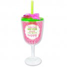 You Can Never Have Too Much 13 oz. Wine Glass Pink