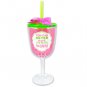 You Can Never Have Too Much 13 oz. Wine Glass Pink