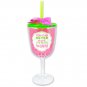 You Can Never Have Too Much 13 oz. Wine Glass Pink