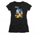 Back To The Future Poster Juniors Tee Shirt Black