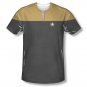 Star Trek Voyager Engineering Gold Uniform Costume Sublimation T-Shirt Yellow