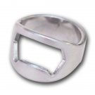 Beer Bottle Opener Ring Silver