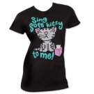 Women's Big Bang Theory Sing Soft Kitty Song Tee Shirt Black