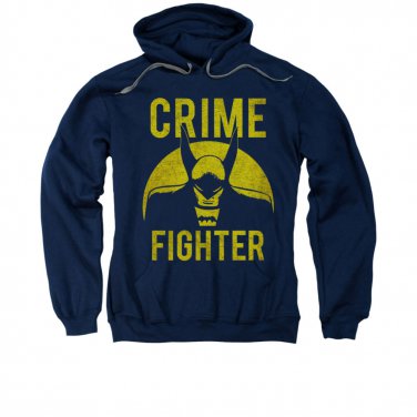 Batman Crime Fighter Pullover Hoodie Blue