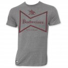 Budweiser Pop Top Retro Bow Tie Logo T-Shirt Gray