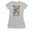 Watchmen Rorschach Splatter Juniors T-Shirt Gray