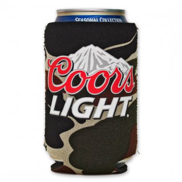 Coors Light Logo Can Koozie - Camo Brown