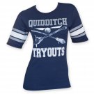 Harry Potter Women's Navy Quidditch Tryouts Tee Shirt Blue