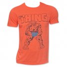 The Thing Fantastic Four Neon Heather TShirt Orange