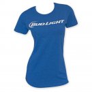 Bud Light Women's Plain Logo T-Shirt Blue