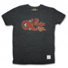 Vintage Retro Lucky Lager T Shirt Heather Grey Gray