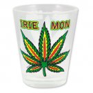 Irie Mon Pot Leaf Shotglass Clear