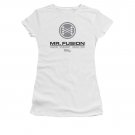Back To The Future Mr. Fusion Juniors Tee Shirt White