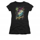 Wonder Woman Color Block Juniors T-Shirt Black