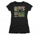 Wonder Woman Comic Covers Juniors T-Shirt Black