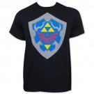 Nintendo Men's Zelda Simple Shield Tee Shirt Black