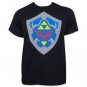 Nintendo Men's Zelda Simple Shield Tee Shirt Black