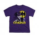 Batman Catwoman Rooftop Youth Unisex T-Shirt Purple