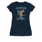 Wonder Woman Justice Come Get Some Juniors T-Shirt Blue