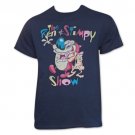 Ren And Stimpy Classic Navy Character Tee Shirt Blue