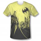 Batman Men's Bat Signal Sublimation Tee Shirt Yellow