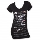 Sons Of Anarchy Women's Ripped Front Reaper Tee Shirt Black