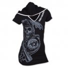 Sons Of Anarchy Hooded Juniors T-Shirt Black