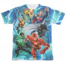 Justice League Lightning Team Sublimation T-Shirt White