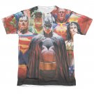 Justice League Wall Of Heroes Sublimation T-Shirt White