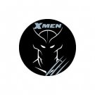Wolverine Black Line Art Button Black