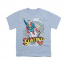 Superman Skyward Youth Unisex T-Shirt Blue
