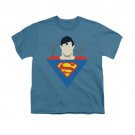 Superman Simple Supes Youth Unisex T-Shirt Blue