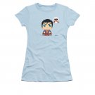 Superman Chibi Dog Juniors T-Shirt Blue