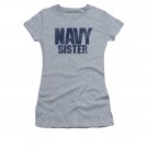 US Navy Sister Juniors T-Shirt Gray