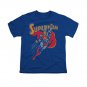 Superman Life Like Action Youth Unisex T-Shirt Blue