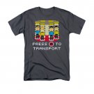Star Trek TOS Press A To Transport Pixel 8-Bit T-Shirt Gray