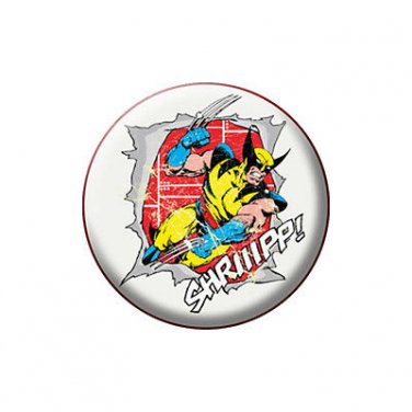 Wolverine Shrip Phrase Button White