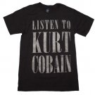 Nirvana Listen to Kurt Cobain Slim Fit T-Shirt Black