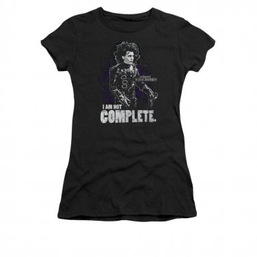 Edward Scissorhands Juniors Not Complete Tee Shirt Black
