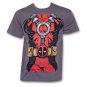 Deadpool Costume Shirt Grey Gray