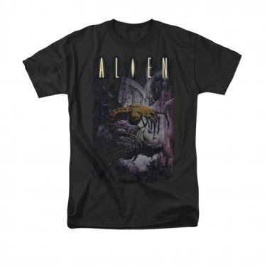Alien Hugger Tee Shirt Black
