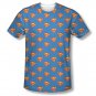 Superman Repeating Logos Sublimation T-Shirt Blue