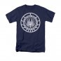 Battlestar Galactica Scratched Logo Tee Shirt Blue