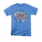 Justice League Circle Faces Tee Shirt Blue
