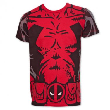 Deadpool Comic Costume Tee Black