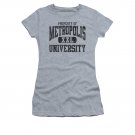 Superman Property Of Metropolis University Juniors T-Shirt Gray