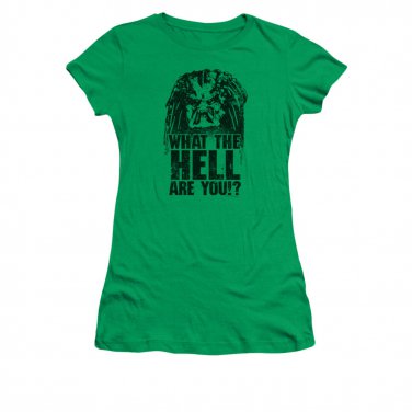 Predator What The Hell Are You Juniors T-Shirt Green