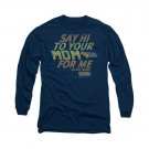 Back To The Future Say Hi Long Sleeve T-Shirt Blue